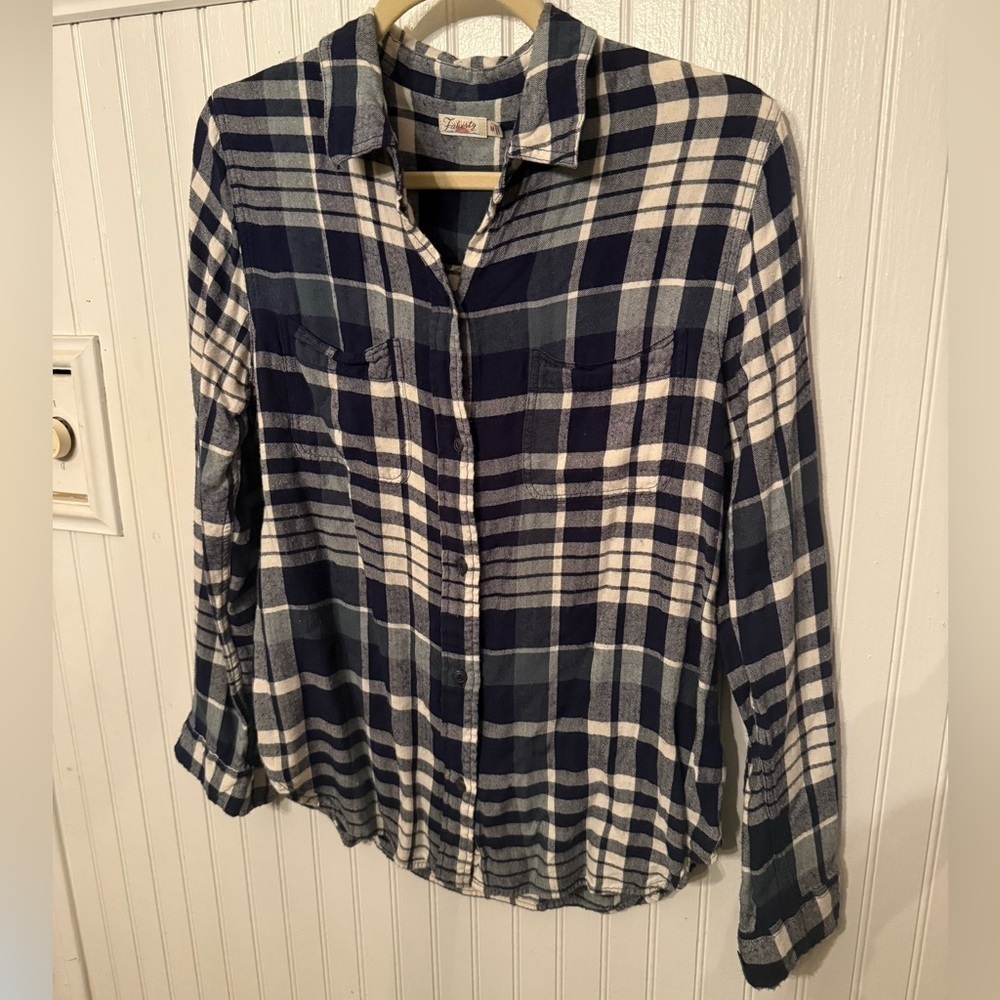 Faherty Plaid Button Up Medium Long sleeve